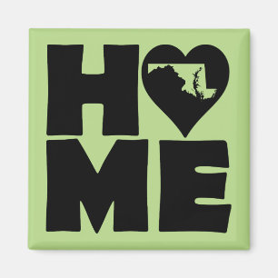 Maryland Home Heart State Fridge Magnet Magneet