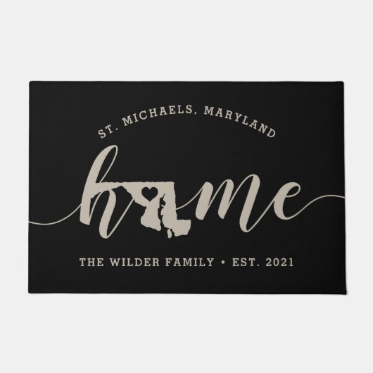 Maryland Home State Personalized Deurmat (Voorkant)