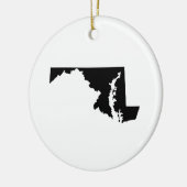 Maryland in zwart-wit keramisch ornament (Links)