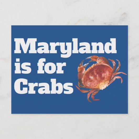 Maryland is voor Crabs Briefkaarten (Voorkant)