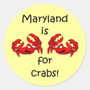 Maryland is voor Crabs Ronde Sticker
