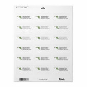 Maryland kaart adreslabel etiket (Full Sheet)