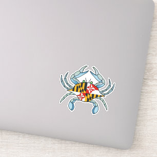 Maryland krab flag sticker