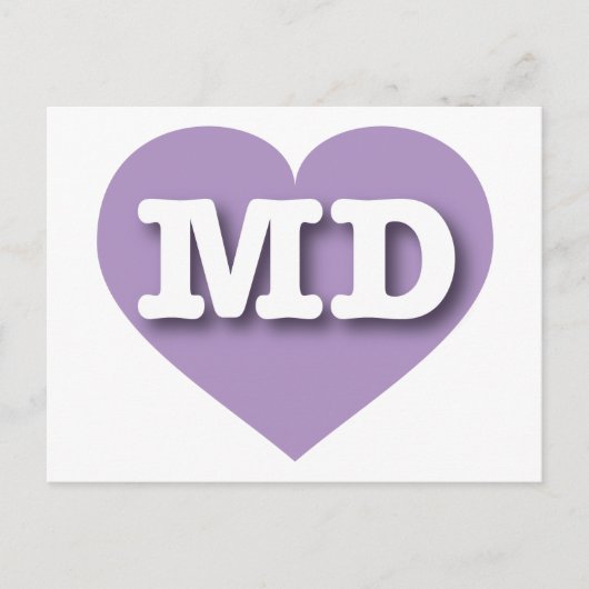 Maryland Lavender Heart - Ik hou van MD Briefkaart (Voorkant)