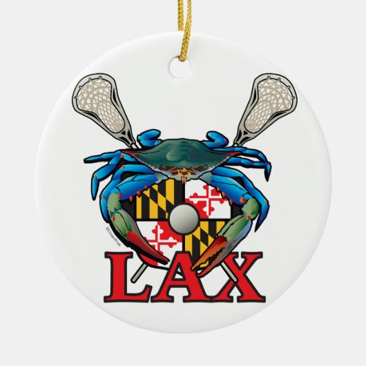 Maryland Lax Blue Crab Crest Keramisch Ornament (Voorkant)