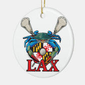 Maryland Lax Blue Crab Crest Keramisch Ornament (Links)