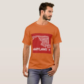 Maryland Map T-shirt (Voorkant volledig)