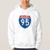 Maryland MD I-95 Interstate Highway Shield - Hoodie (Voorkant)