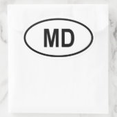 Maryland "MD" Ovale Sticker (Tas)