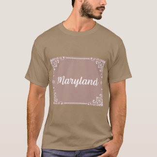 Maryland Monogram Boho Stijl Pastel Roze T-shirt