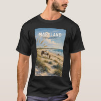 Maryland Paard Illustratie Reis Kunst Vintage