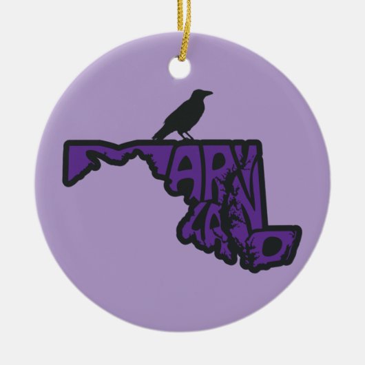 Maryland Raven Christmas Tree Ornament (Voorkant)