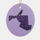 Maryland Raven Christmas Tree Ornament (Links)
