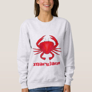 Maryland Red Crab Crab Seafood Beach Sweatshirt