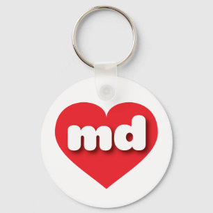 Maryland red hart - Ik hou van md Sleutelhanger