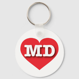 Maryland Red Heart - Ik hou van MD Sleutelhanger
