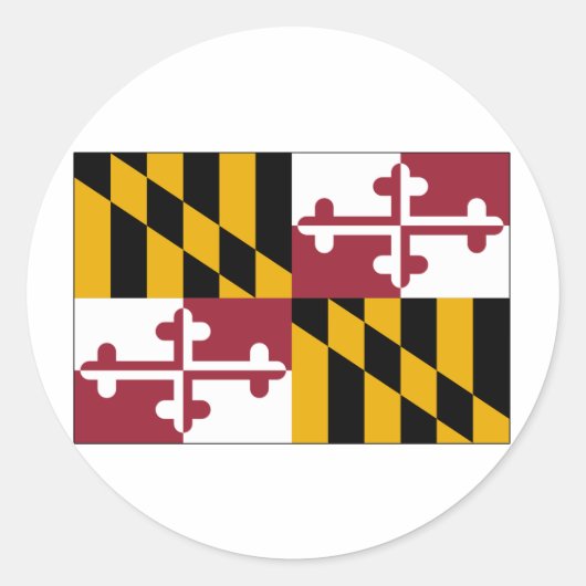 Maryland Ronde Sticker (Voorkant)