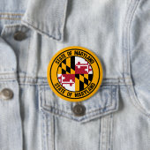 Maryland Round Emblem Ronde Button 7,6 Cm (In situ)