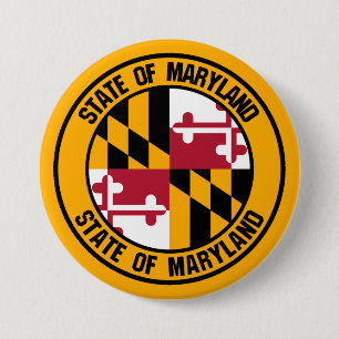 Maryland Round Emblem Ronde Button 7,6 Cm