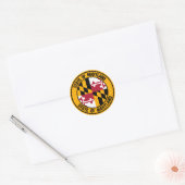 Maryland Round Emblem Ronde Sticker (Envelop)