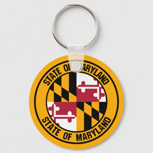 Maryland Round Emblem Sleutelhanger (Voorkant)
