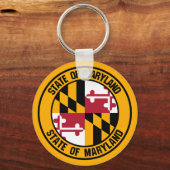 Maryland Round Emblem Sleutelhanger (Voorkant)