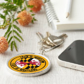 Maryland Round Emblem Sleutelhanger (Zijkant)