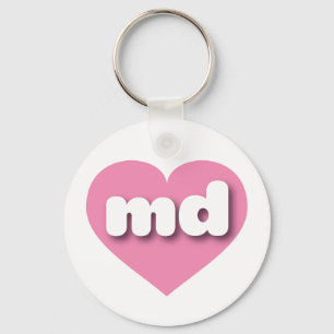 Maryland roze hart - Ik hou van melk Sleutelhanger