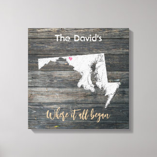 Maryland Ruw Canvasprint met Structuur Canvas Afdruk