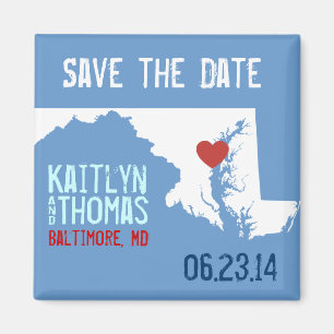 Maryland Save the Date -  stad Magneet