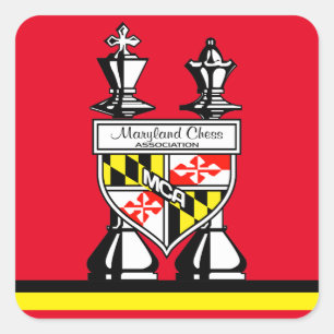 MARYLAND SCHAAK VIERKANTE STICKER