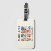 Maryland – Spice, Sun & Tidal Rhythm Bagagelabel (Voorkant (verticaal))