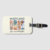 Maryland – Spice, Sun & Tidal Rhythm Bagagelabel (Voorkant (horizontaal))