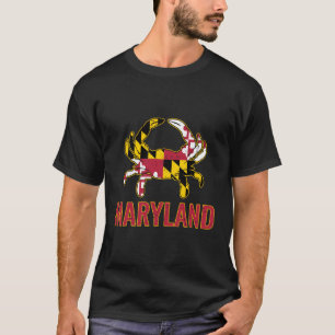 Maryland Staat Vlag Maryland Staat Blauwe Krab Vla T-shirt