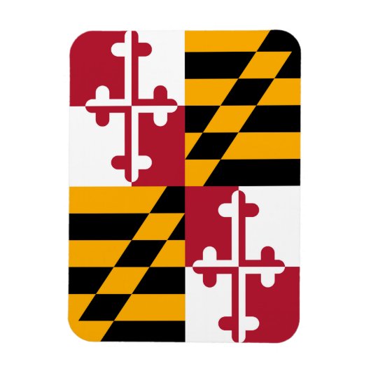 Maryland Staatsvlag Grafisch Magneet (Verticaal)