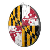 Maryland Staatsvlag Stijlvol Grafisch Dartbord (Voorkant Rechts)