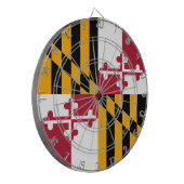 Maryland Staatsvlag Stijlvol Grafisch Dartbord (Voorkant Links)