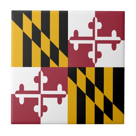 Maryland Staatsvlag Tegeltje (Voorkant)