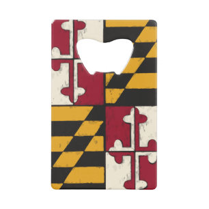 Maryland Staatsvlag Zwaai Kredietkaart Flessenopener