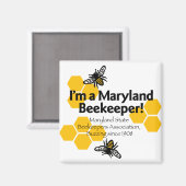 Maryland State Beekeepers Association Magnet Magneet (Voorkant / Achterkant)