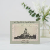 Maryland State Capital Building 1908 Briefkaart (Staand voorkant)