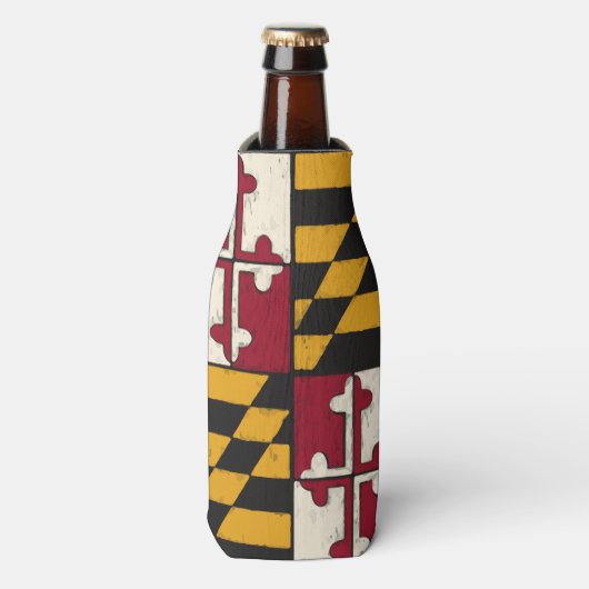 Maryland State Flag Cold Insulated Bottle Holder   Flesjeskoeler (Fles Voorkant)