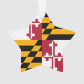 Maryland State Flag Colors Accent Ornament (voorkant)