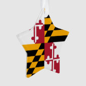 Maryland State Flag Colors Accent Ornament (voorkant)