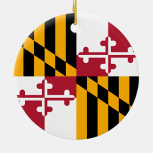 Maryland State Flag Colors Graphic Keramisch Ornament