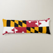 Maryland State Flag Colors Style Lichaamskussen (Achterkant)