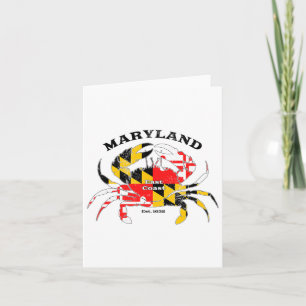 Maryland State Flag Crab Pride Annapolis Litimore  Kaart