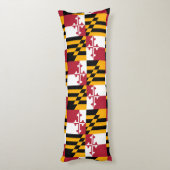 Maryland State Flag Design Accent Lichaamskussen (Achterkant (Verticaal))