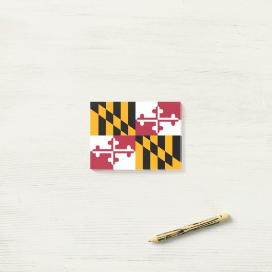 Maryland State Flag Design Accent Post-it® Notes (Op bureau)