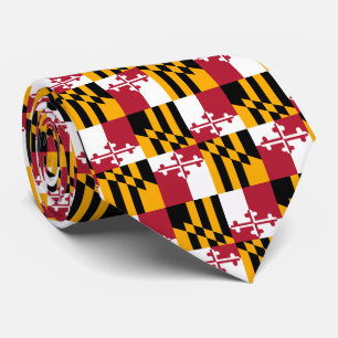 Maryland State Flag Design Accent Stropdas